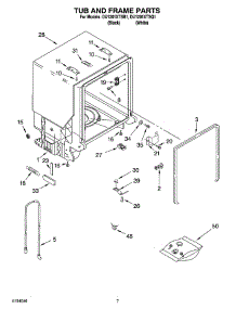 07 - Tub And Frame Parts parts for Whirlpool Dishwasher DU1201XTSQ1 from AppliancePartsPros.com