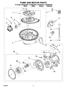 08 - Pump And Motor Parts parts for Whirlpool Dishwasher GU2455XTSB1 from AppliancePartsPros.com