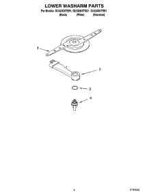 04 - Lower Washarm Parts parts for Whirlpool Dishwasher GU3200XTSS1 from AppliancePartsPros.com