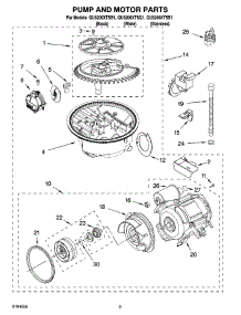 08 - Pump And Motor Parts parts for Whirlpool Dishwasher GU3200XTSQ1 from AppliancePartsPros.com