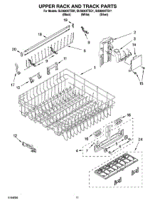 09 - Upper Rack And Track Parts parts for Whirlpool Dishwasher GU3600XTSQ1 from AppliancePartsPros.com