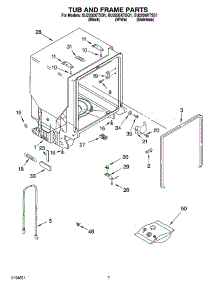 07 - Tub And Frame Parts parts for Whirlpool Dishwasher GU2200XTSS1 from AppliancePartsPros.com
