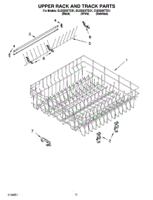 09 - Upper Rack And Track Parts parts for Whirlpool Dishwasher GU2200XTSS1 from AppliancePartsPros.com