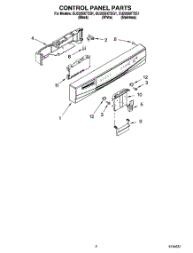 02 - Control Panel Parts parts for Whirlpool Dishwasher GU2200XTSQ1 from AppliancePartsPros.com