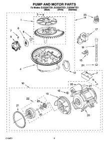 08 - Pump And Motor Parts parts for Whirlpool Dishwasher GU2200XTSQ1 from AppliancePartsPros.com