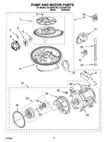 08 - Pump And Motor Parts parts for Whirlpool Dishwasher DU1248XTSS1 from AppliancePartsPros.com
