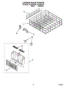 11 - Lower Rack Parts, Optional Parts (Not Included) parts for Whirlpool Dishwasher DU1248XTSS1 from AppliancePartsPros.com