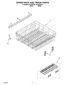 09 - Upper Rack And Track Parts parts for Whirlpool Dishwasher DU1245XTSQ1 from AppliancePartsPros.com