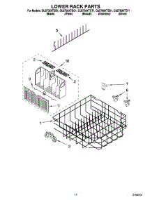 11 - Lower Rack Parts, Optional Parts (Not Included) parts for Whirlpool Dishwasher GU2700XTSQ1 from AppliancePartsPros.com