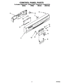 02 - Control Panel Parts parts for Whirlpool Dishwasher GU2451XTSQ1 from AppliancePartsPros.com