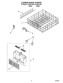11 - Lower Rack Parts, Optional Parts (Not Included) parts for Whirlpool Dishwasher DU1201XTSB1 from AppliancePartsPros.com