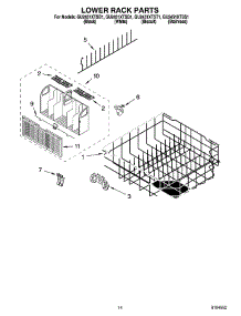 11 - Lower Rack Parts, Optional Parts (Not Included) parts for Whirlpool Dishwasher GU2451XTSQ1 from AppliancePartsPros.com
