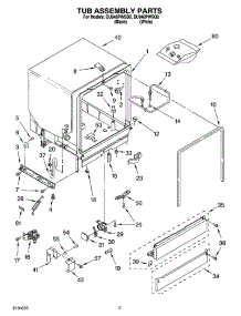 03 - Tub Assembly Parts parts for Whirlpool Dishwasher DU948PWSB0 from AppliancePartsPros.com
