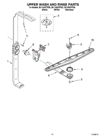 10 - Upper Wash And Rinse Parts parts for Whirlpool Dishwasher DU1145XTPS8 from AppliancePartsPros.com