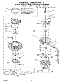 04 - Pump And Motor Parts parts for Whirlpool Dishwasher DU930PWSS0 from AppliancePartsPros.com
