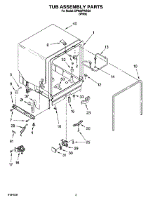 03 - Tub Assembly Parts parts for Whirlpool Dishwasher DP940PWSQ0 from AppliancePartsPros.com