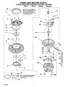 04 - Pump And Motor Parts parts for Whirlpool Dishwasher DU915PWSQ0 from AppliancePartsPros.com