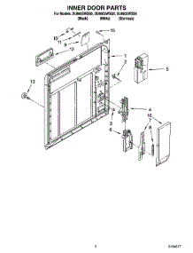 02 - Inner Door Parts parts for Whirlpool Dishwasher DU860SWSS0 from AppliancePartsPros.com