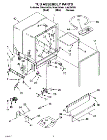 03 - Tub Assembly Parts parts for Whirlpool Dishwasher DU860SWSS0 from AppliancePartsPros.com