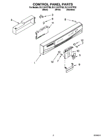 02 - Control Panel Parts parts for Whirlpool Dishwasher DU1101XTPS8 from AppliancePartsPros.com