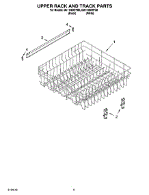09 - Upper Rack And Track Parts parts for Whirlpool Dishwasher DU1148XTPQ8 from AppliancePartsPros.com