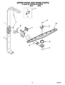 10 - Upper Wash And Rinse Parts parts for Whirlpool Dishwasher DU1148XTPQ8 from AppliancePartsPros.com