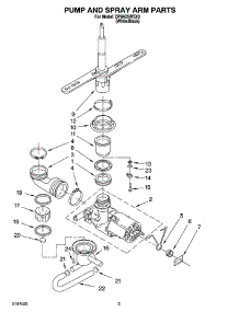 04 - Pump And Spray Arm Parts parts for Whirlpool Dishwasher DP840SWSX0 from AppliancePartsPros.com