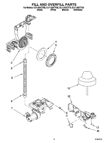 06 - Fill And Overfill Parts parts for Whirlpool Dishwasher DU1100XTPB8 from AppliancePartsPros.com