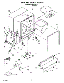03 - Tub Assembly Parts parts for Whirlpool Dishwasher DU851SWPS1 from AppliancePartsPros.com