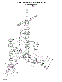04 - Pump And Spray Arm Parts parts for Whirlpool Dishwasher DU850SWPU3 from AppliancePartsPros.com