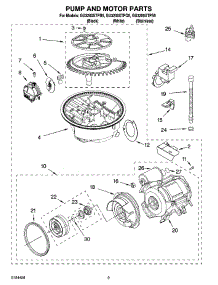 08 - Pump And Motor Parts parts for Whirlpool Dishwasher GU3200XTPB5 from AppliancePartsPros.com