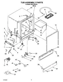 03 - Tub Assembly Parts parts for Whirlpool Dishwasher DU811SWPU3 from AppliancePartsPros.com