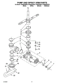 04 - Pump And Spray Arm Parts parts for Whirlpool Dishwasher DU850SWPT3 from AppliancePartsPros.com