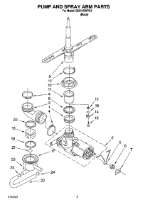 04 - Pump And Spray Arm Parts parts for Whirlpool Dishwasher DU811SWPU3 from AppliancePartsPros.com