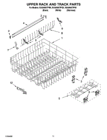 09 - Upper Rack And Track Parts parts for Whirlpool Dishwasher GU3200XTPQ5 from AppliancePartsPros.com