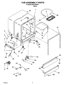 03 - Tub Assembly Parts parts for Whirlpool Dishwasher DU811SWPQ3 from AppliancePartsPros.com