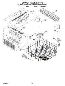 11 - Lower Rack Parts, Optional Parts (Not Included) parts for Whirlpool Dishwasher GU3200XTPS5 from AppliancePartsPros.com