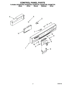 02 - Control Panel Parts parts for Whirlpool Dishwasher GU2700XTSQ0 from AppliancePartsPros.com