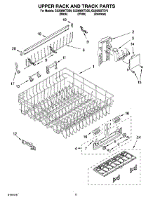09 - Upper Rack And Track Parts parts for Whirlpool Dishwasher GU3600XTSY0 from AppliancePartsPros.com