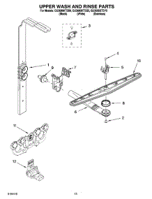 10 - Upper Wash And Rinse Parts parts for Whirlpool Dishwasher GU3600XTSY0 from AppliancePartsPros.com
