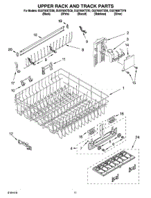 09 - Upper Rack And Track Parts parts for Whirlpool Dishwasher GU2700XTSB0 from AppliancePartsPros.com