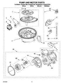 08 - Pump And Motor Parts parts for Whirlpool Dishwasher GU2455XTST0 from AppliancePartsPros.com