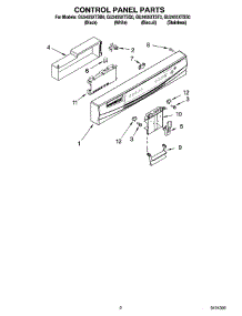 02 - Control Panel Parts parts for Whirlpool Dishwasher GU2455XTSQ0 from AppliancePartsPros.com