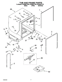 07 - Tub And Frame Parts parts for Whirlpool Dishwasher GU3600XTSQ0 from AppliancePartsPros.com