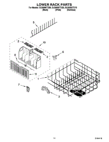 11 - Lower Rack Parts, Optional Parts (Not Included) parts for Whirlpool Dishwasher GU3600XTSQ0 from AppliancePartsPros.com