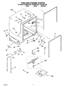 07 - Tub And Frame Parts parts for Whirlpool Dishwasher GU3200XTSB0 from AppliancePartsPros.com