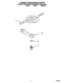 04 - Lower Washarm Parts parts for Whirlpool Dishwasher GU2200XTSS0 from AppliancePartsPros.com