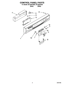 02 - Control Panel Parts parts for Whirlpool Dishwasher DU1245XTSB0 from AppliancePartsPros.com