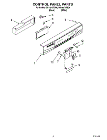 02 - Control Panel Parts parts for Whirlpool Dishwasher DU1201XTSB0 from AppliancePartsPros.com