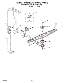 10 - Upper Wash And Rinse Parts parts for Whirlpool Dishwasher DU1201XTSB0 from AppliancePartsPros.com
